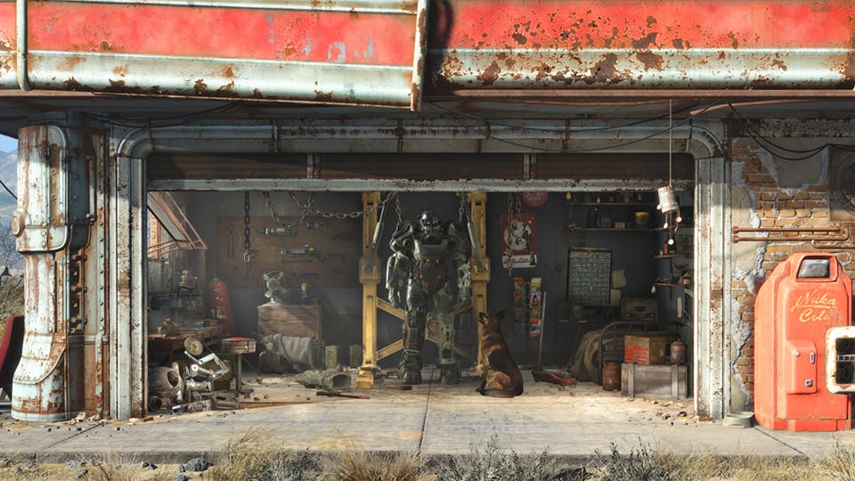 Setfoto's van Fallout-televisieserie tonen Red Rocket-station