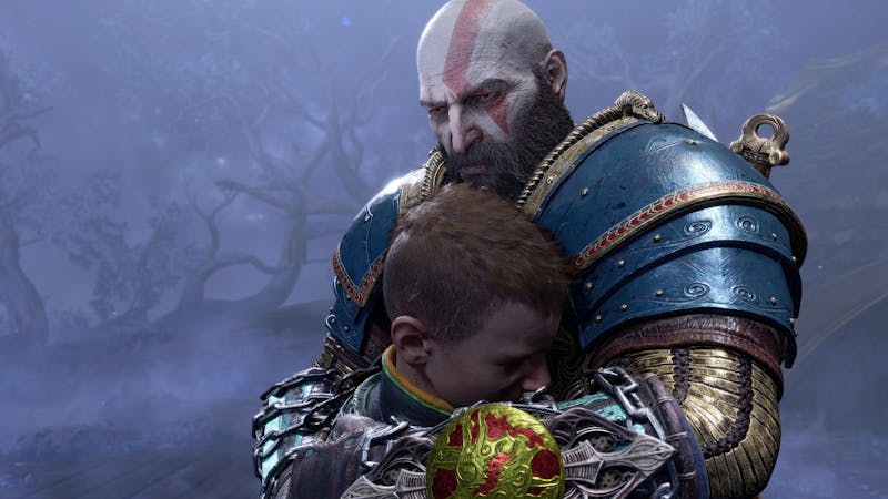 God of War Ragnarok hug