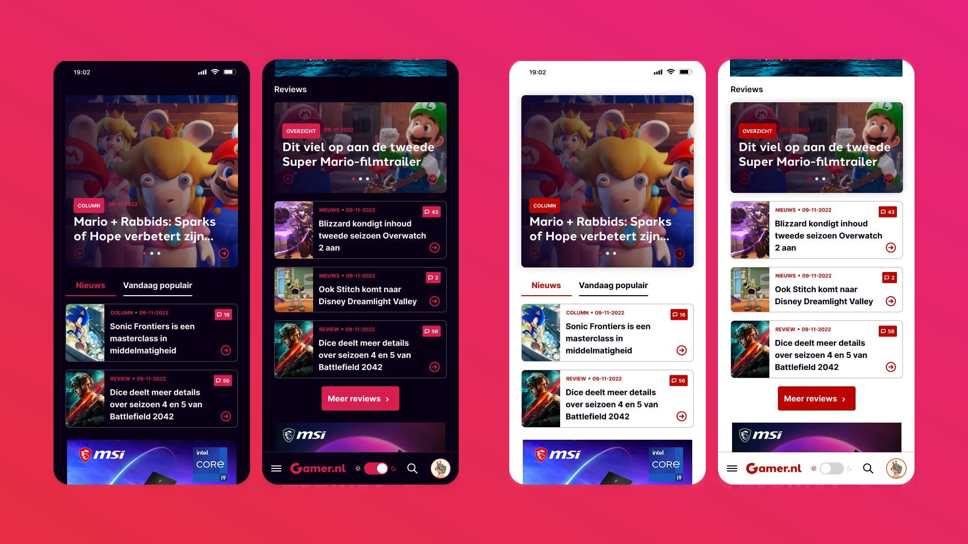 Het nieuwe Gamer.nl: de nieuwe frontpage