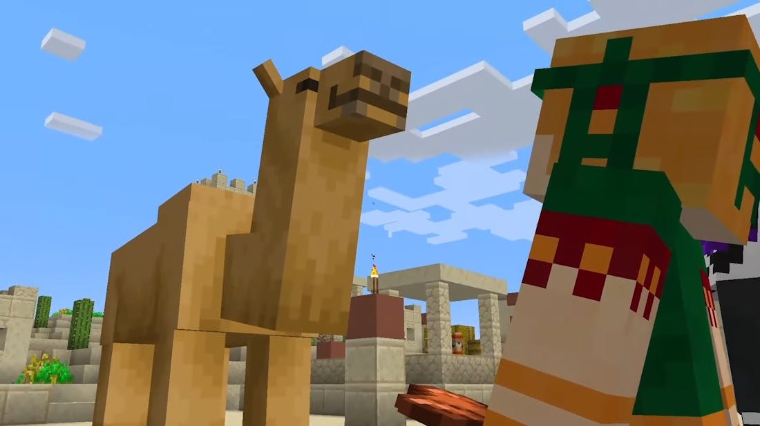 Kamelen komen naar Minecraft in update 1.20