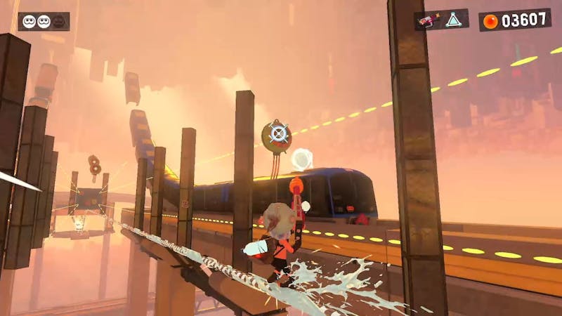 Splatoon 3, railsurfen