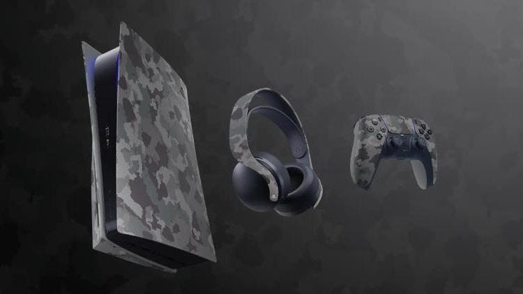 Sony onthult PlayStation 5-accessoires in grijze camouflagekleur