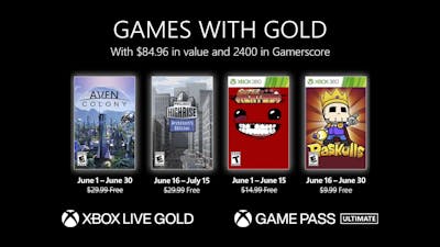 Xbox Live Games With Gold voor juni 2022 onthuld