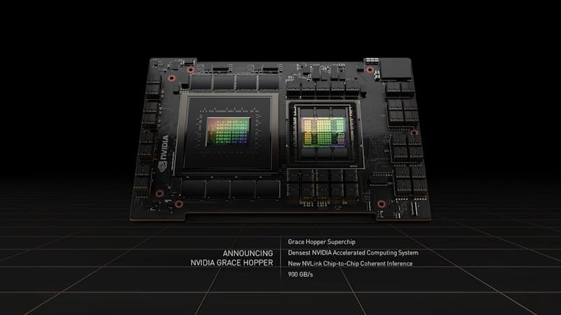 Render van Nvidia's Grace Hopper-chipset voor datacenters en high-power computing.