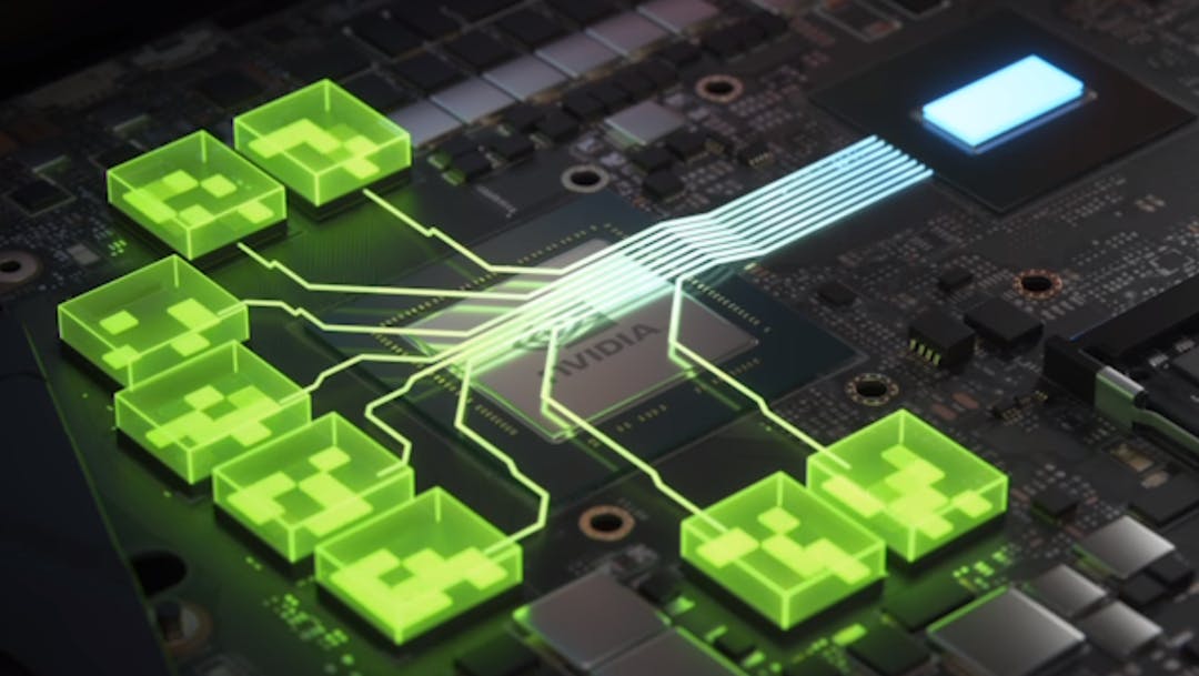 Visualisering van de Resizable BAR-technologie, die het mogelijk maakt om het videogeheugen van een gpu direct toegankelijk te maken voor de cpu, waarmee speldata sneller ingeladen kan worden.