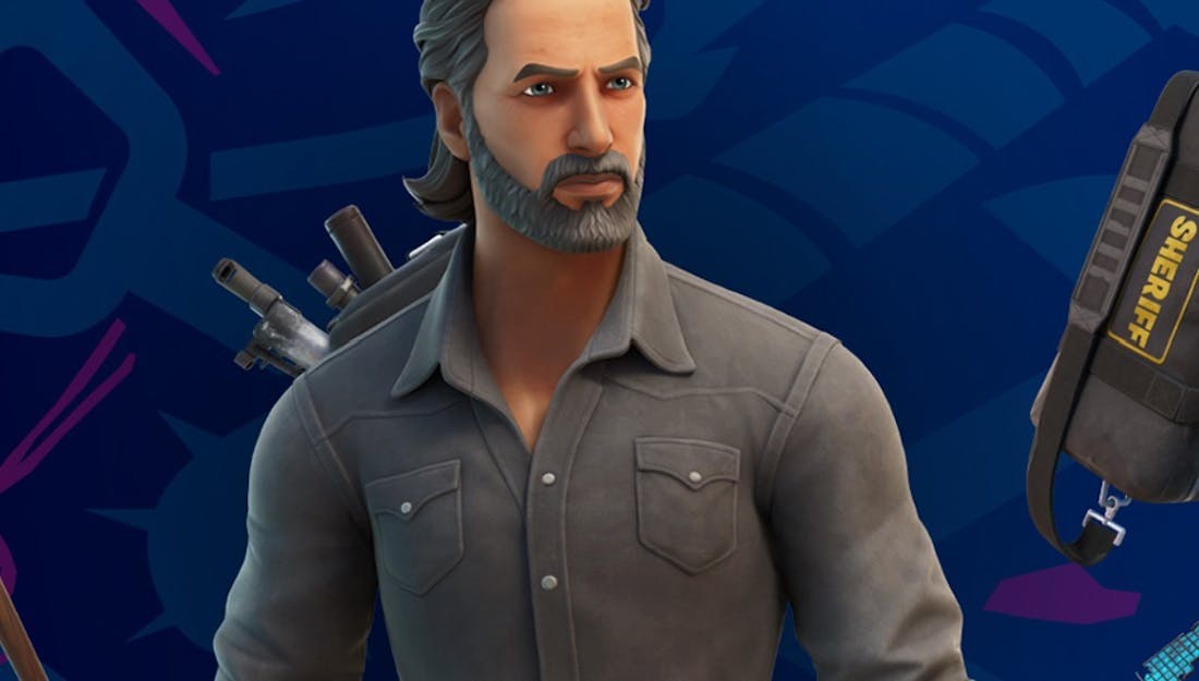 Rick Grimes uit The Walking Dead zit nu in Fortnite