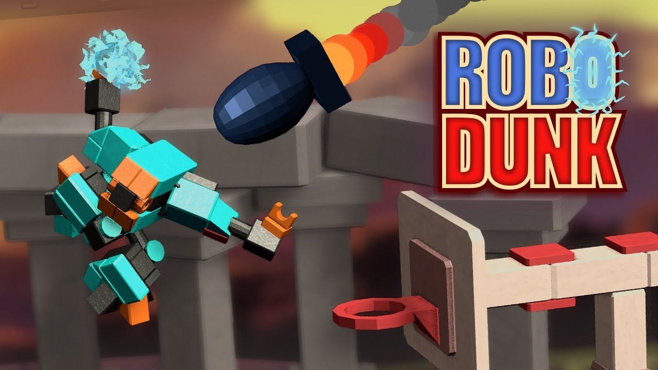 Dunken met robots in Robodunk