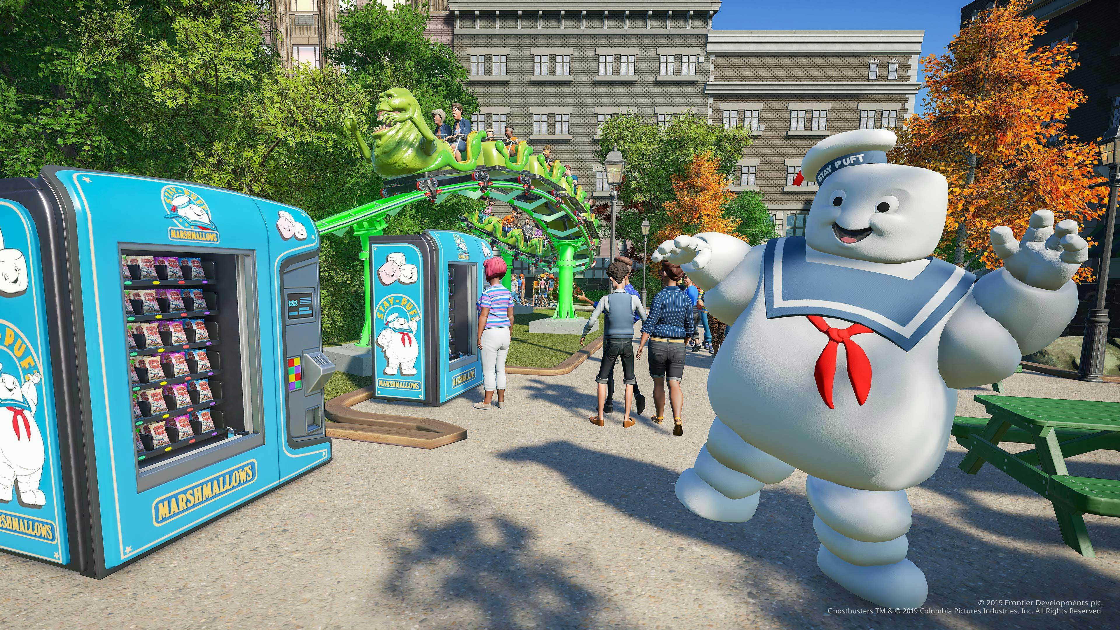 Ghostbusters- en Studio-pakketten nu beschikbaar voor Planet Coaster: Console Edition