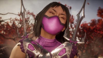 Mileena laat haar tanden zien in Mortal Kombat 11