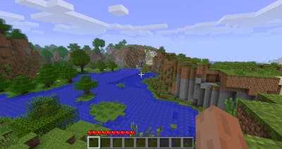 Wereld uit titelscherm Minecraft ontdekt