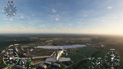 Landschappen Flight Simulator vergeleken met het echte leven