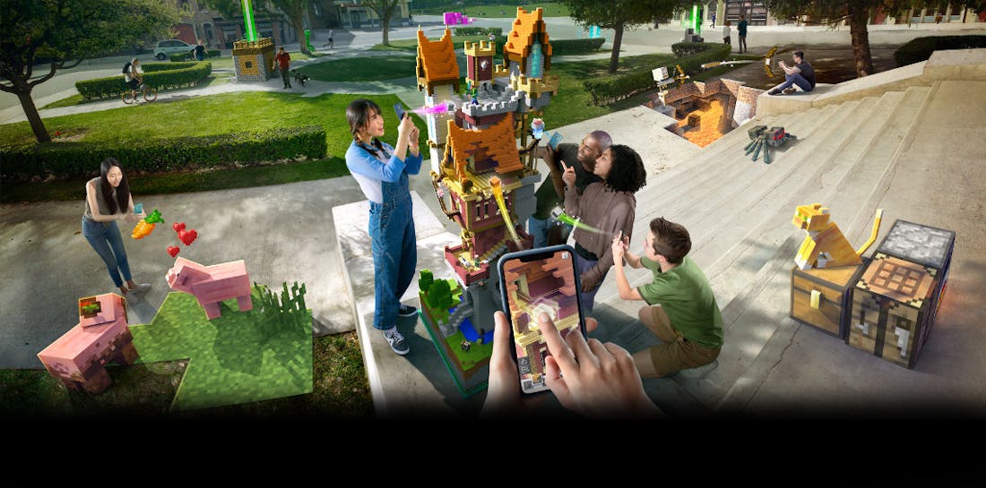 Microsoft onthult AR-game Minecraft Earth