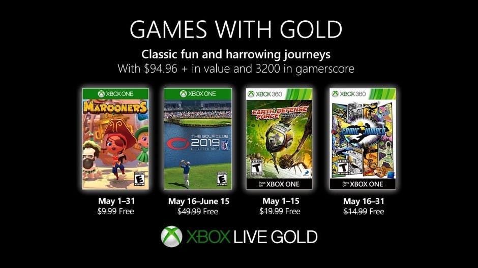 De Xbox Games with Gold van mei zijn bekend