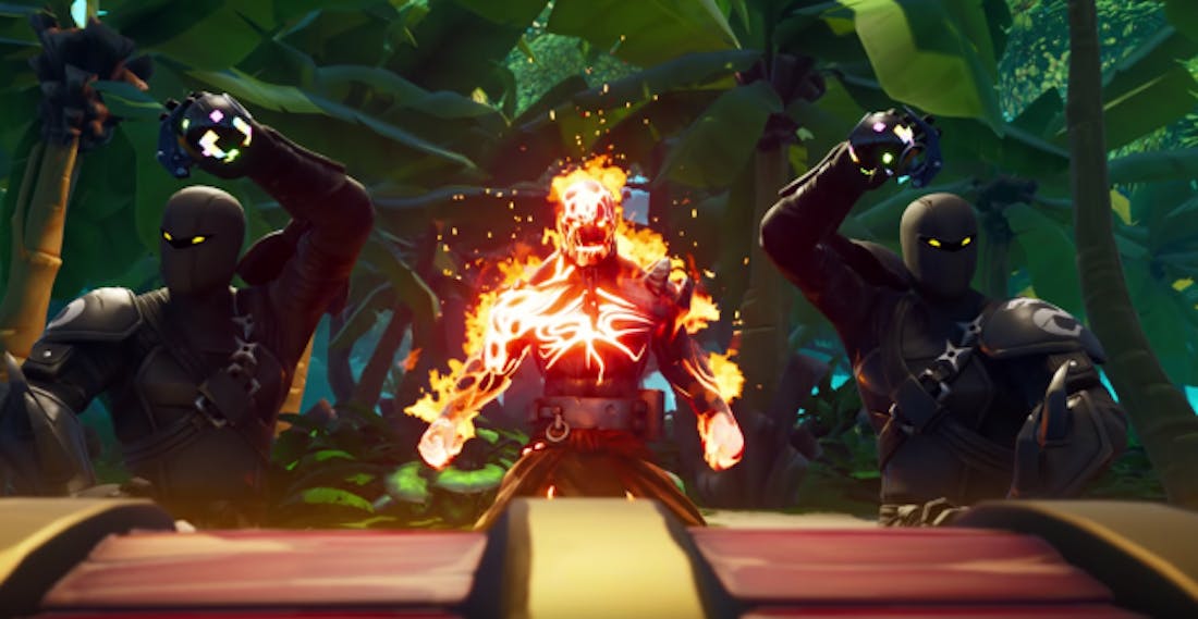 Piraten vechten met de Ice en Fire King in Fortnite Season 8