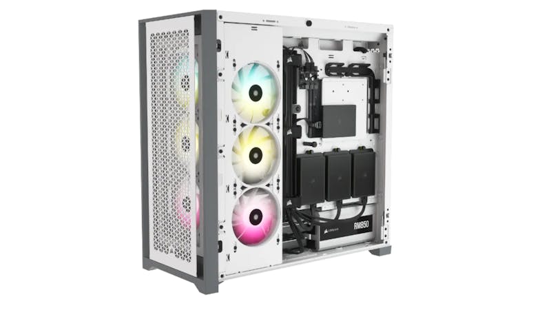 Productfoto van de achterzijde van de 5000D Airflow-computerkast van Corsair.