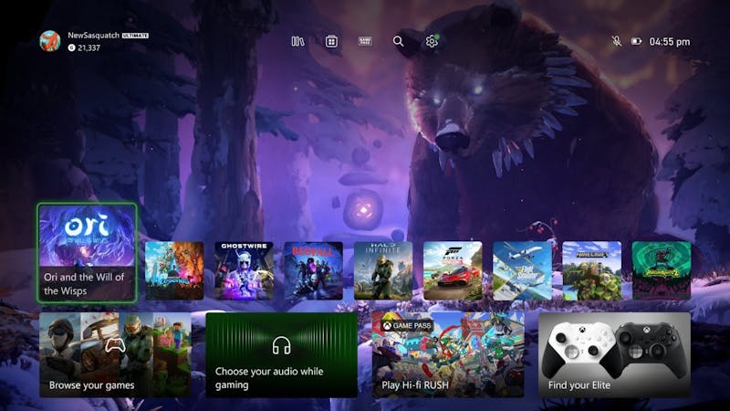 Xbox Home Screen New