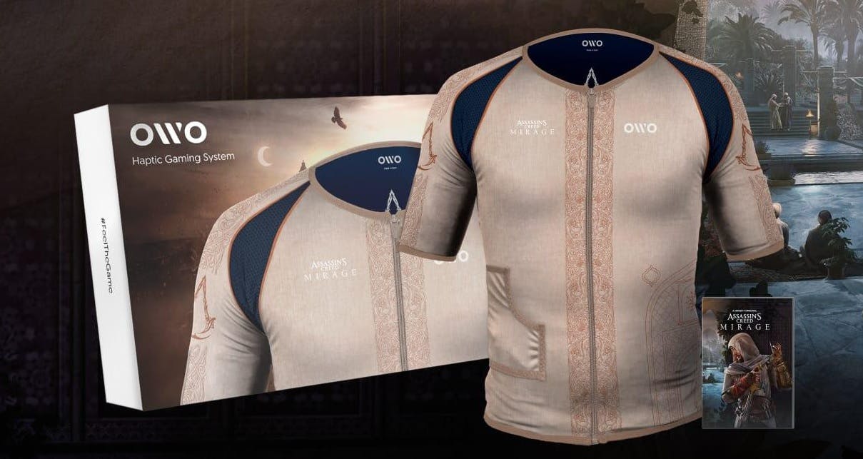 Assassin's Creed Mirage-shirt geeft force feedback tijdens het spelen