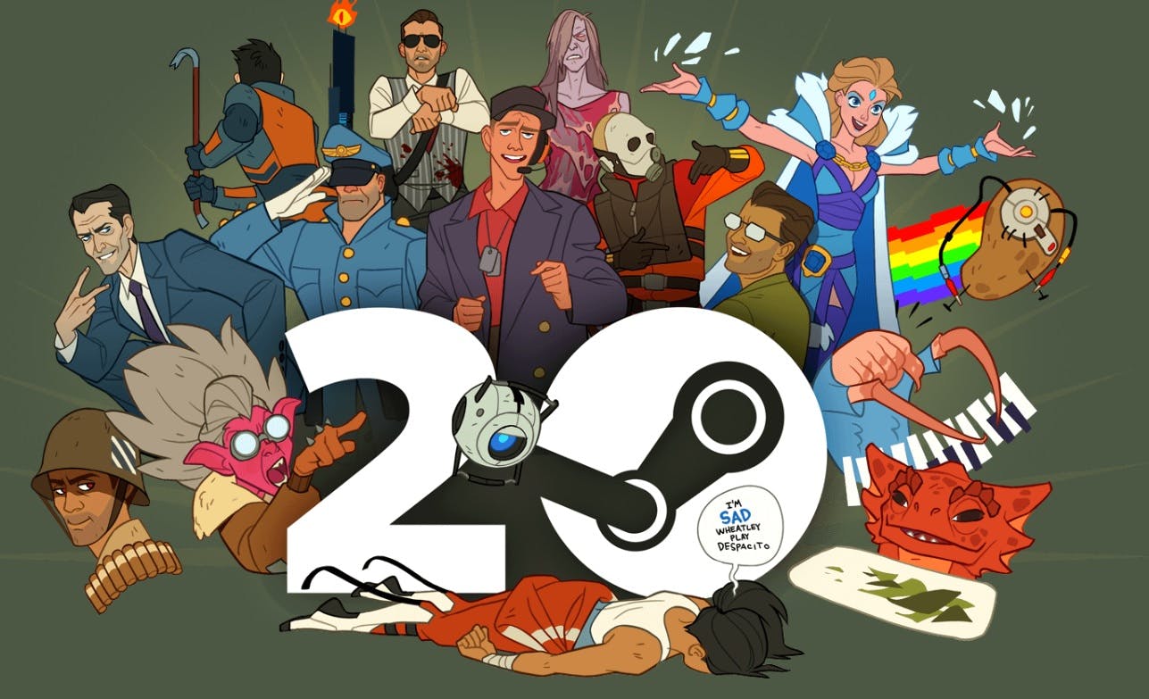 Valve viert twintigjarig jubileum Steam met kortingen