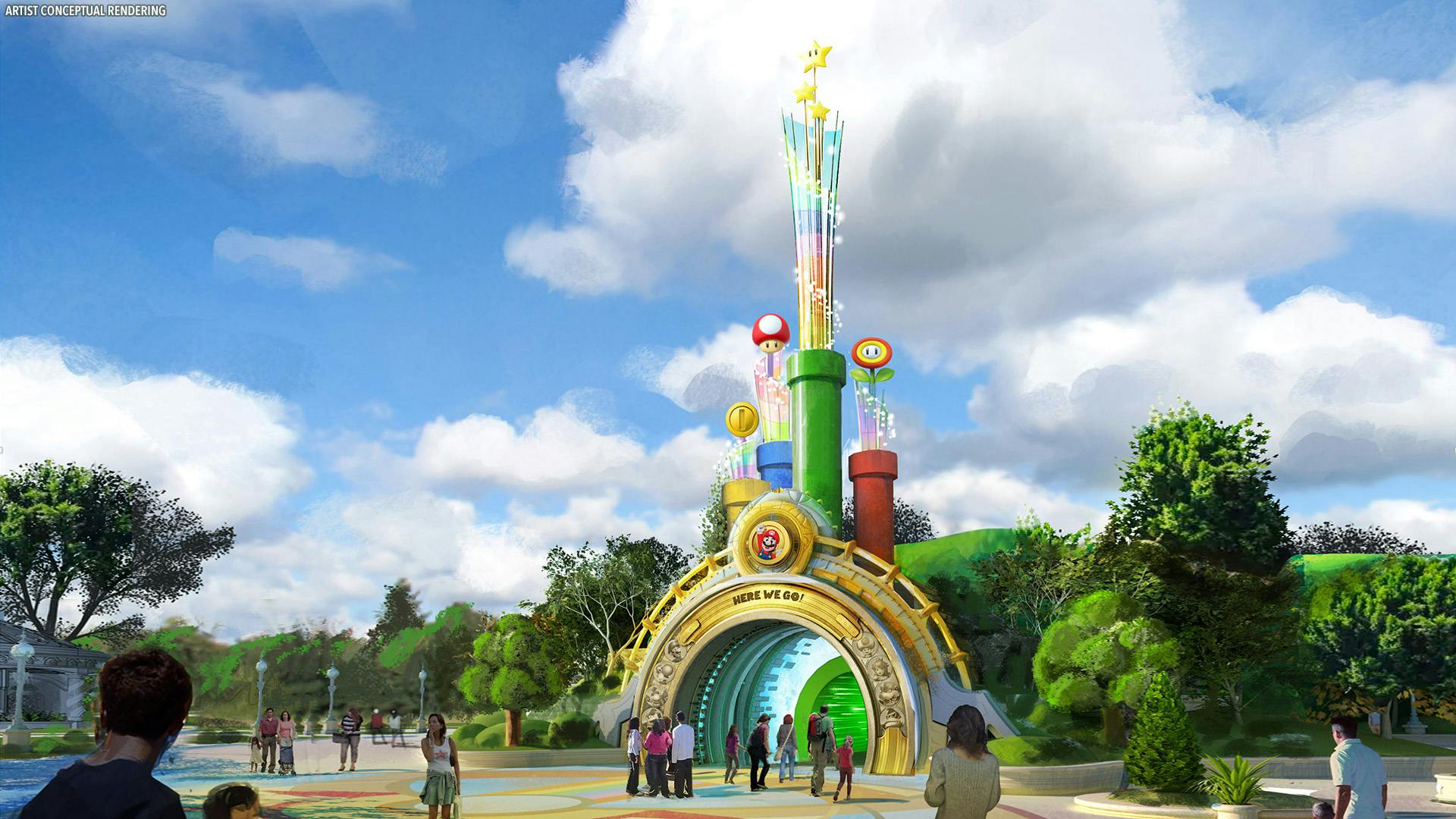 Eerste concept art van Super Nintendo World in Orlando uitgebracht