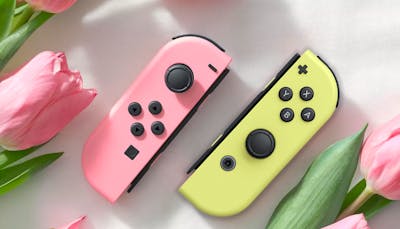 Win roze en gele Joy-Cons