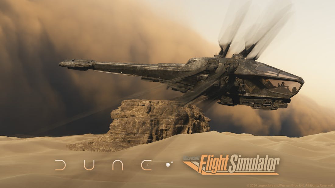 Gratis Dune-uitbreiding voor Microsoft Flight Simulator uitgebracht