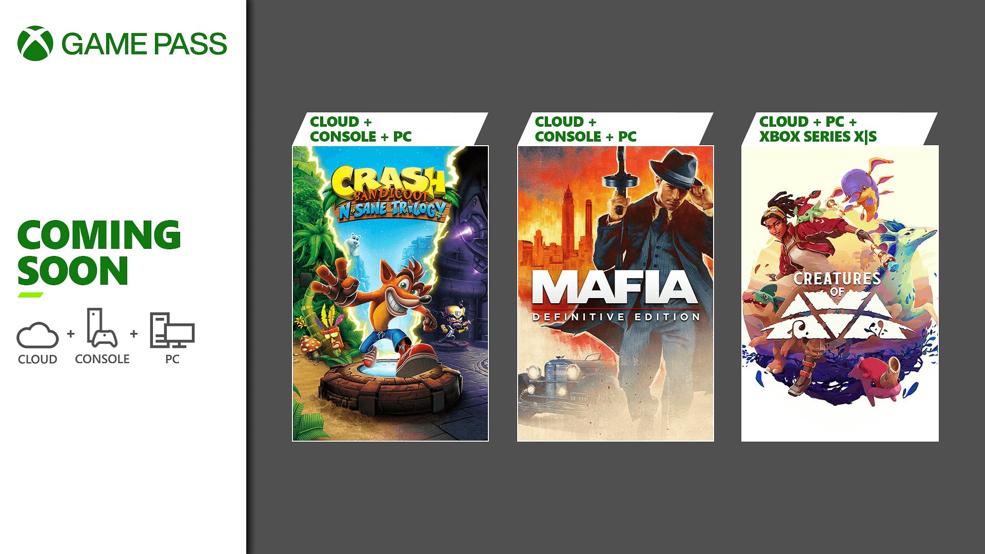Crash Bandicoot: N. Sane Trilogy en meer bevestigd voor Game Pass