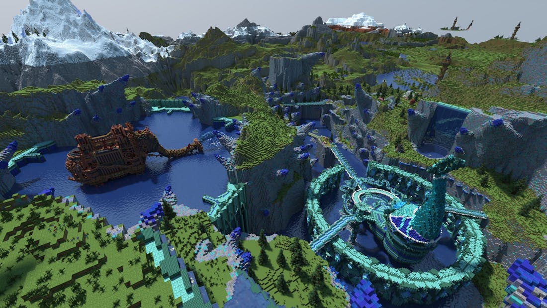 minecraft_FQnhSZf.jpg Minecraft-speler bouwt hele Zelda: Breath of the Wild-wereld na