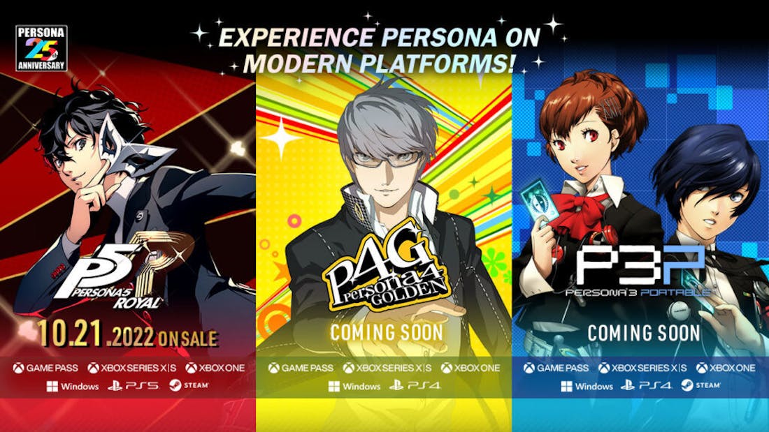 persona-versies.jpg Persona 5 Royal komt ook uit op PS5, Persona 4 Golden op PS4