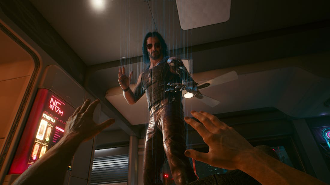cyberpunk2077_who_are_you_rgb.png Keanu Reeves heeft Cyberpunk 2077 nog nooit gespeeld