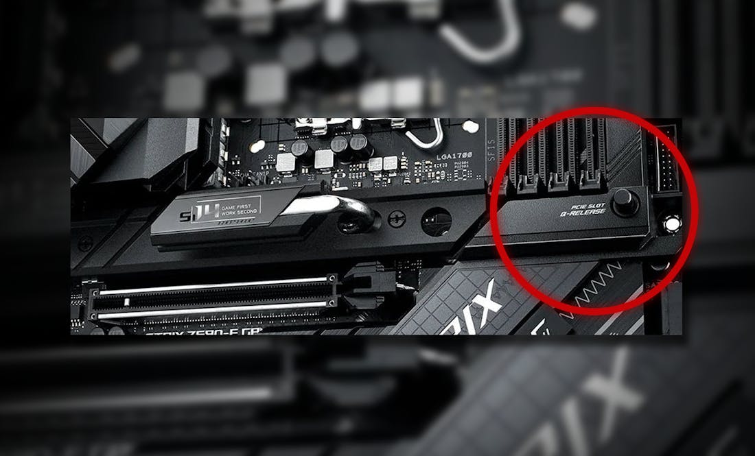 asus-q-release-pcie-slot.png Asus ontwikkelt moederbordknop om videokaarten sneller te wisselen