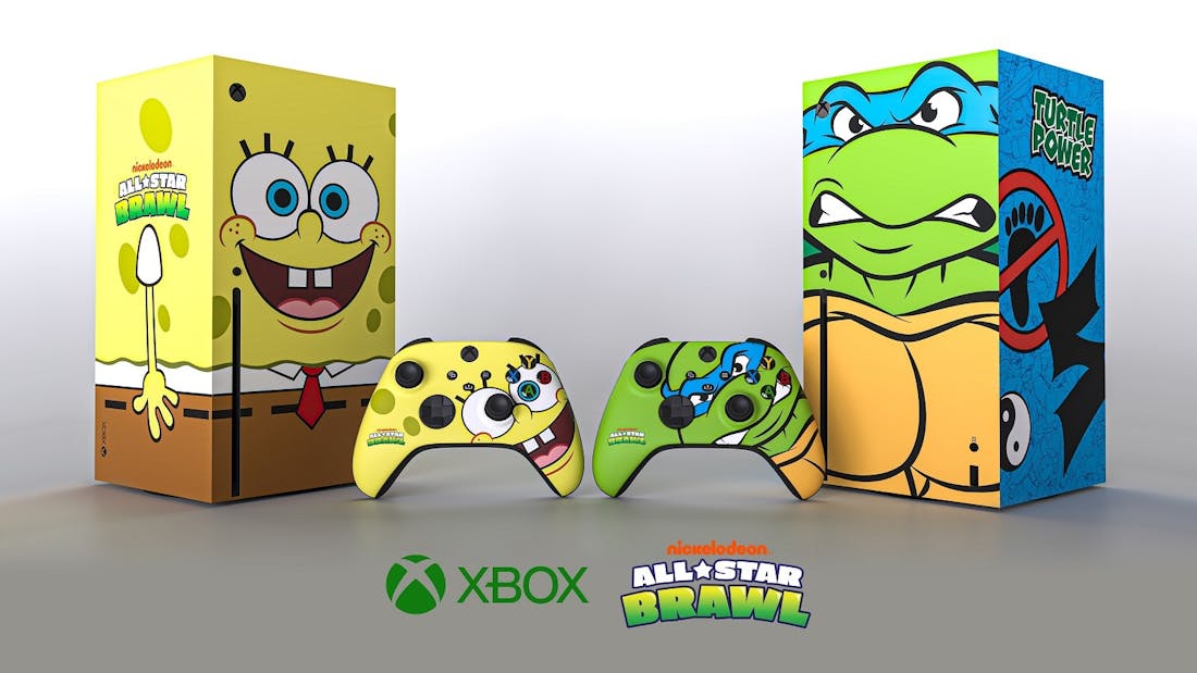 spongebox.jpg Xbox Series X-consoles met Spongebob- en Turtles-ontwerp te winnen