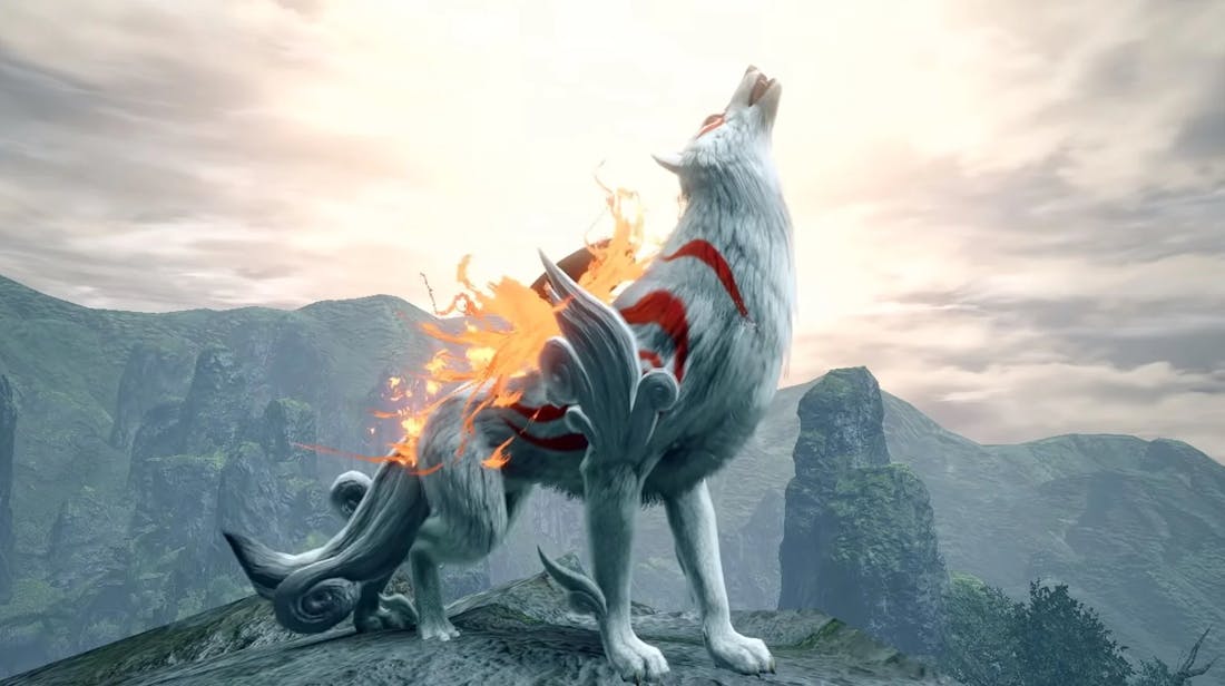 amaterasu-monster-hunter-rise.jpg Amaterasu uit Okami komt naar Monster Hunter Rise