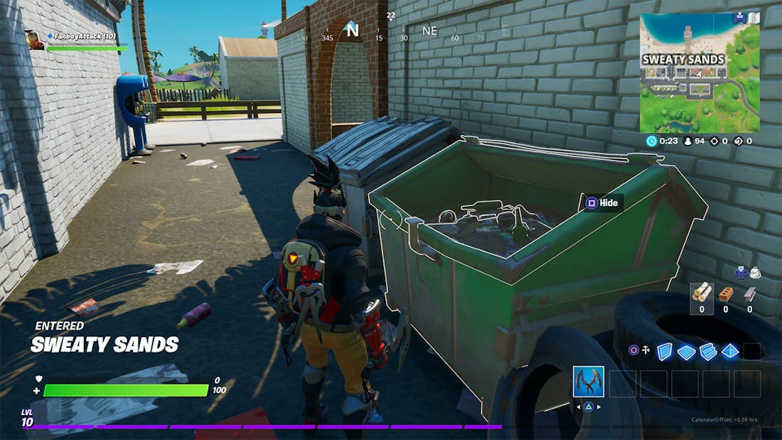 dumstr.jpg Fortnite Chapter 2 komt met gevaarlijke vuilnisbakken