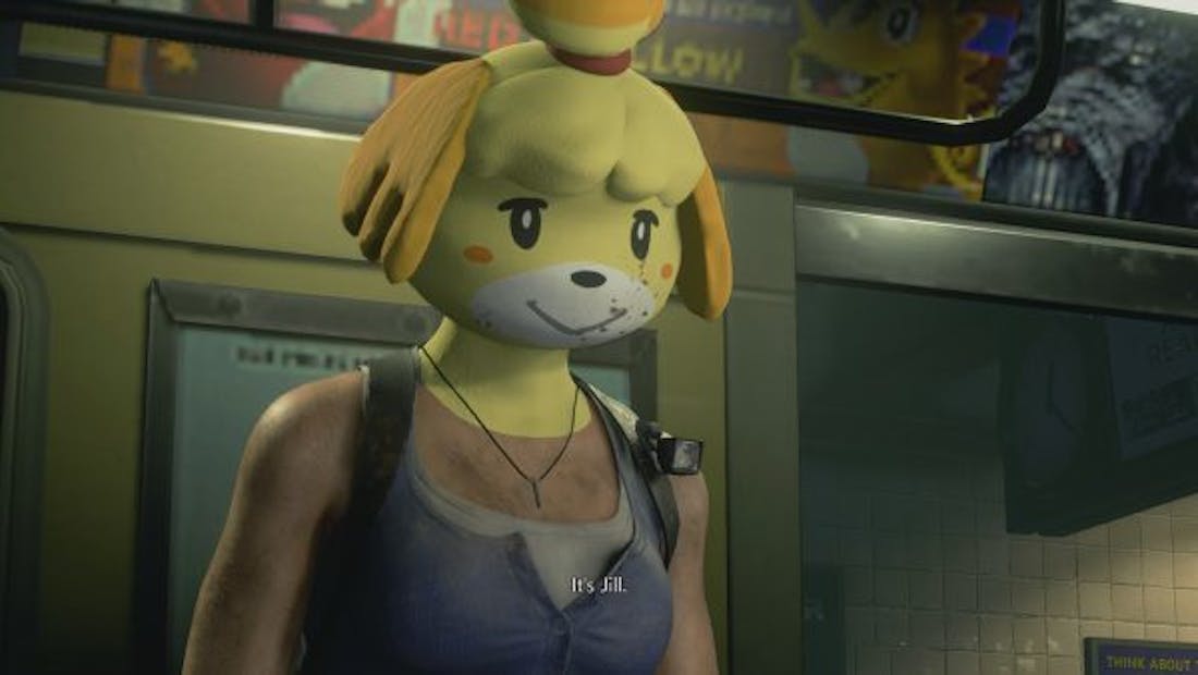 23-1585104589-194028782-600x338.jpeg Resident Evil 3-mod voegt Isabelle uit Animal Crossing toe
