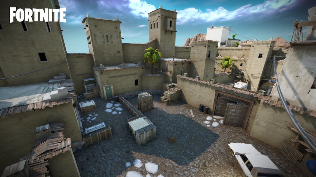 dustfortnitecompare.jpeg Team Evolve maakt Counter-Strike Dust 2-map in Fortnite
