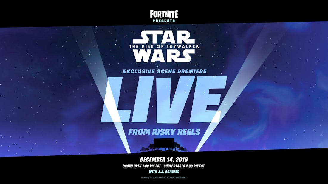 poremiere.jpg Exclusieve Star Wars: The Rise of Skywalker-scène komt naar Fortnite-theater