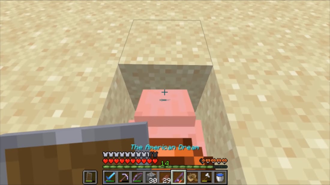 Minecraft.png Minecraft-fan speelt spel uit zonder te lopen