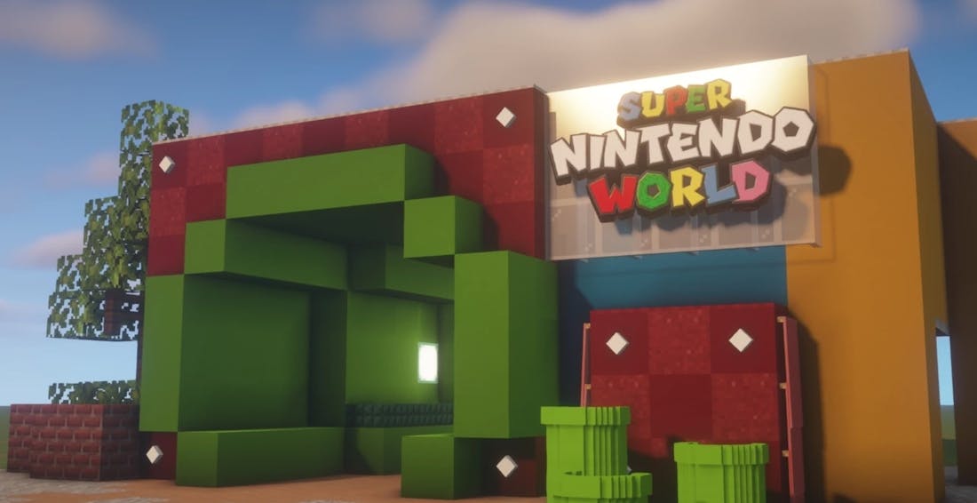 super-nintnedo.jpg Super Nintendo World wordt exact nagemaakt in Minecraft