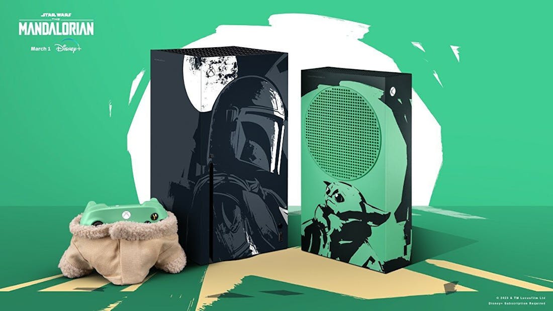 thumbnail_mandalorian-sweepstakes-hero-image_final.jpg Microsoft geeft Xbox Series-consoles met The Mandalorian-designs weg