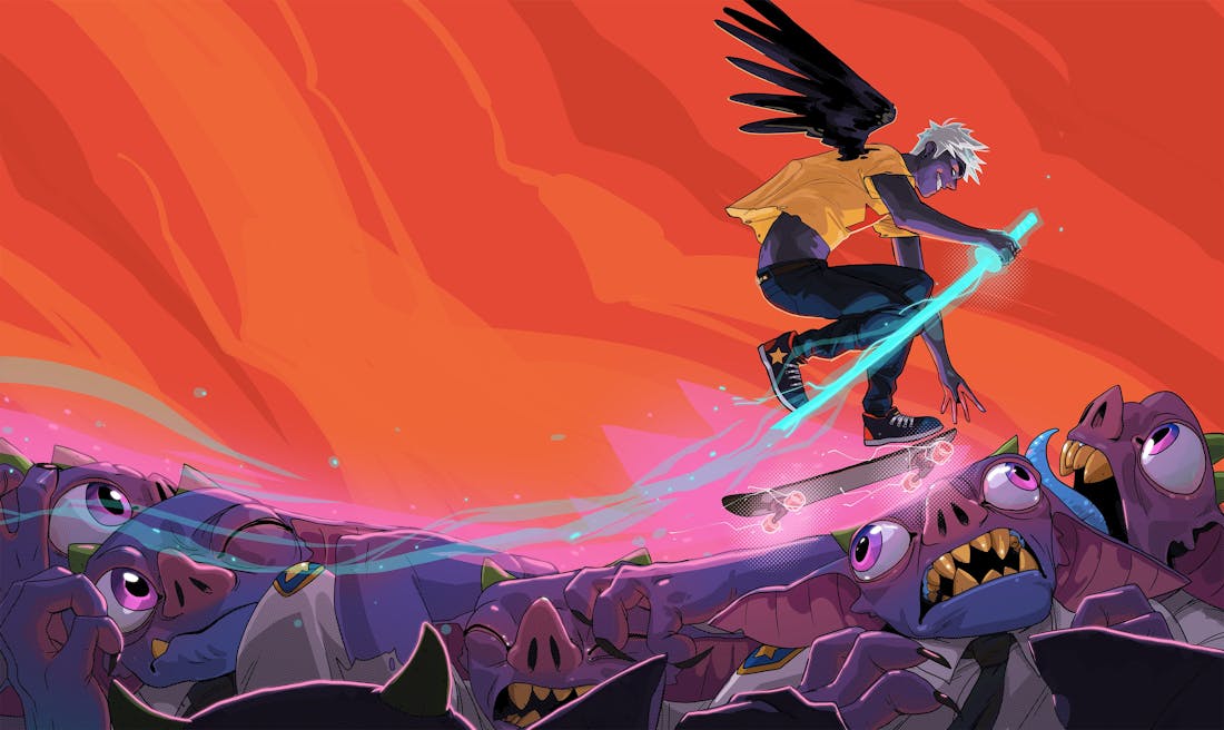 Helskate Gameplay van unieke skategame Helskate getoond