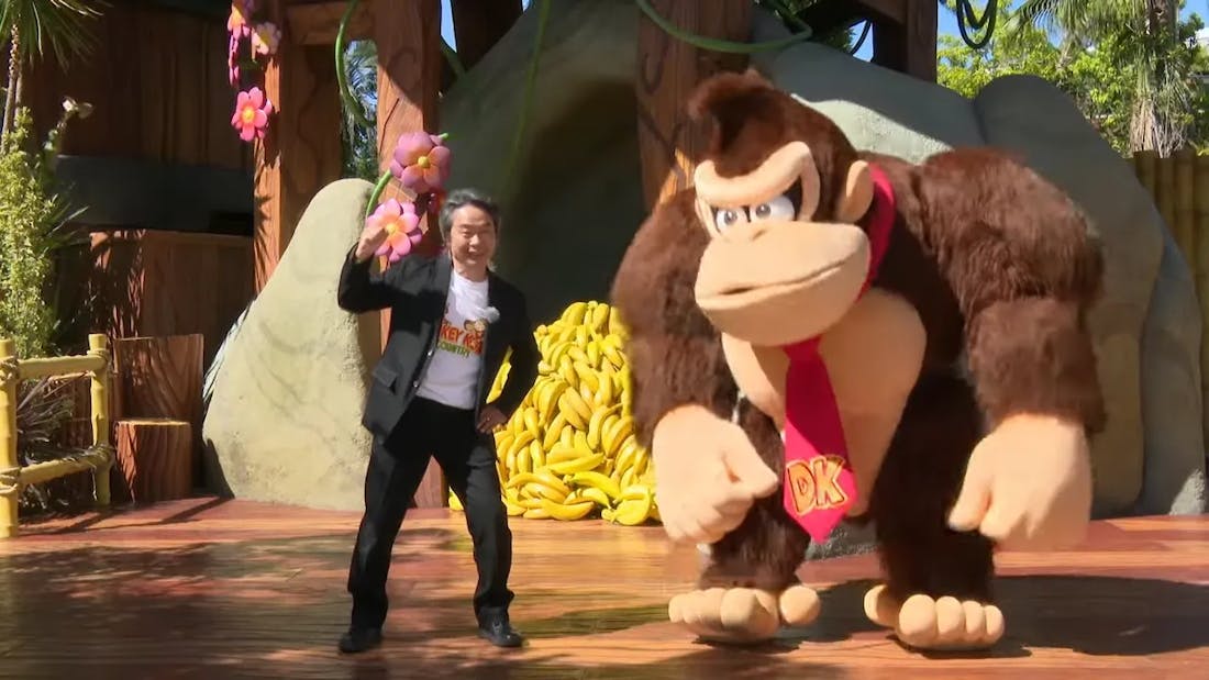Super Nintendo World Miyamoto geeft rondleiding in Donkey Kong-gedeelte van Super Nintendo World
