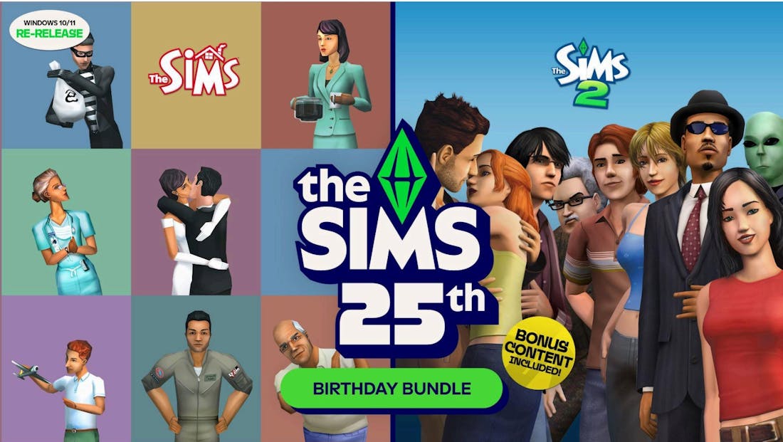 De Sims 25th Anniversary Bundle De Sims 1 en 2 verschijnen opnieuw voor pc